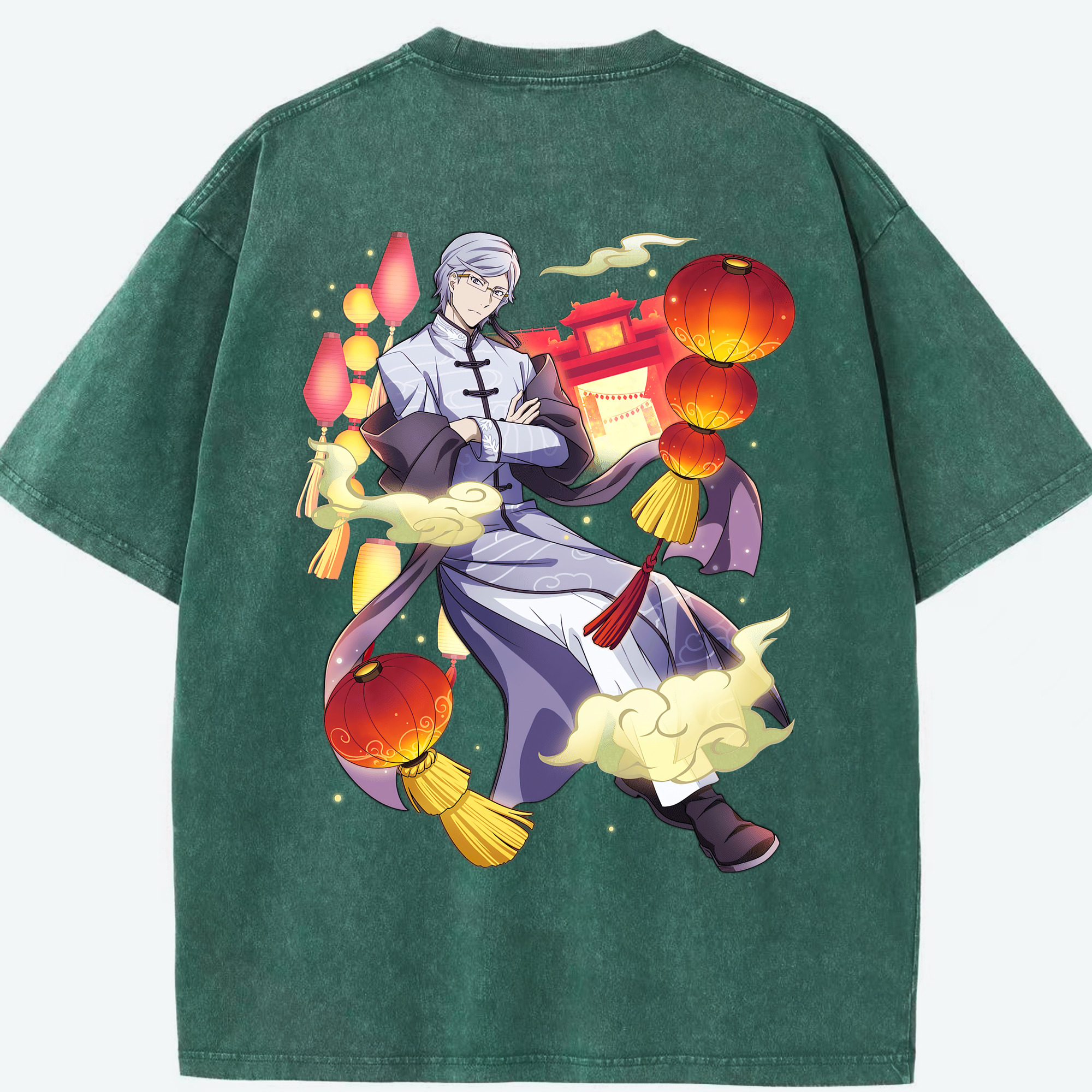 （画像用） 文豪ストレイドッグス Bungo Stray Dogs 綿100% ヴィンテージ風 半袖Tシャツ（背面プリント）